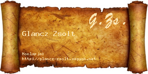 Glancz Zsolt névjegykártya